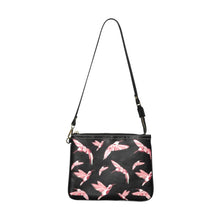 Load image into Gallery viewer, Strawberry Black Small Shoulder Bag (Model 1710) Small Shoulder Bag (1710) e-joyer 
