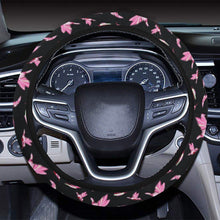 Load image into Gallery viewer, Strawberry Black Steering Wheel Cover with Elastic Edge Steering Wheel Cover with Elastic Edge e-joyer 
