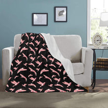 Load image into Gallery viewer, Strawberry Black Ultra-Soft Micro Fleece Blanket 40&quot;x50&quot; Ultra-Soft Blanket 40&#39;&#39;x50&#39;&#39; e-joyer 
