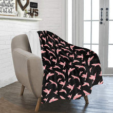 Load image into Gallery viewer, Strawberry Black Ultra-Soft Micro Fleece Blanket 40&quot;x50&quot; Ultra-Soft Blanket 40&#39;&#39;x50&#39;&#39; e-joyer 
