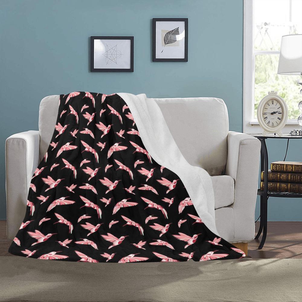 Strawberry Black Ultra-Soft Micro Fleece Blanket 50"x60" Ultra-Soft Blanket 50''x60'' e-joyer 