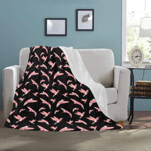Load image into Gallery viewer, Strawberry Black Ultra-Soft Micro Fleece Blanket 50&quot;x60&quot; Ultra-Soft Blanket 50&#39;&#39;x60&#39;&#39; e-joyer 
