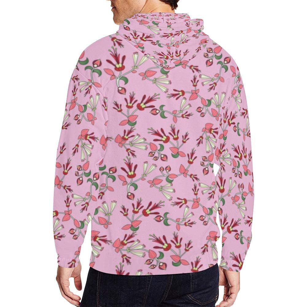 Strawberry Floral All Over Print Full Zip Hoodie for Men (Model H14) All Over Print Full Zip Hoodie for Men (H14) e-joyer 
