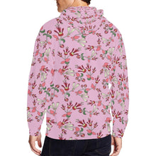 Load image into Gallery viewer, Strawberry Floral All Over Print Full Zip Hoodie for Men (Model H14) All Over Print Full Zip Hoodie for Men (H14) e-joyer 
