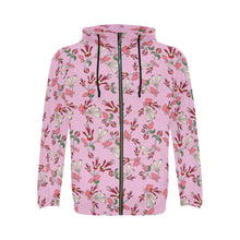 Load image into Gallery viewer, Strawberry Floral All Over Print Full Zip Hoodie for Men (Model H14) All Over Print Full Zip Hoodie for Men (H14) e-joyer 
