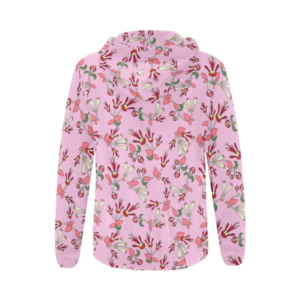 Strawberry Floral All Over Print Full Zip Hoodie for Women (Model H14) All Over Print Full Zip Hoodie for Women (H14) e-joyer 