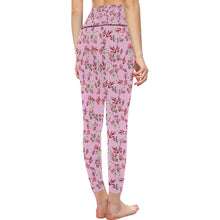 Load image into Gallery viewer, Strawberry Floral All Over Print High-Waisted Leggings (Model L36) High-Waisted Leggings (L36) e-joyer 

