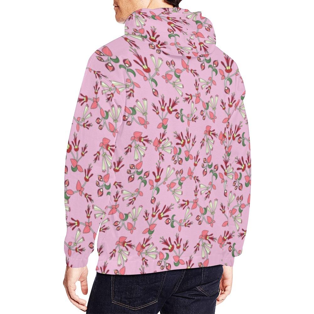 Strawberry Floral All Over Print Hoodie for Men (USA Size) (Model H13) All Over Print Hoodie for Men (H13) e-joyer 