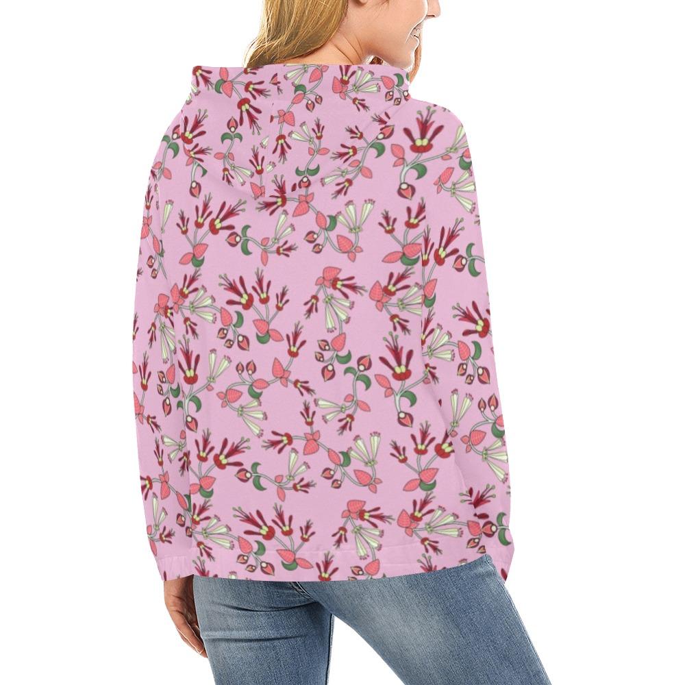 Strawberry Floral All Over Print Hoodie for Women (USA Size) (Model H13) All Over Print Hoodie for Women (H13) e-joyer 