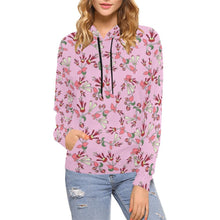 Load image into Gallery viewer, Strawberry Floral All Over Print Hoodie for Women (USA Size) (Model H13) All Over Print Hoodie for Women (H13) e-joyer 
