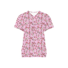 Load image into Gallery viewer, Strawberry Floral All Over Print Scrub Top Scrub Top e-joyer 
