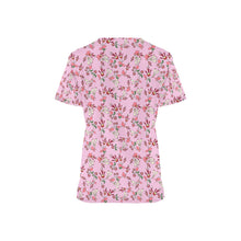 Load image into Gallery viewer, Strawberry Floral All Over Print Scrub Top Scrub Top e-joyer 
