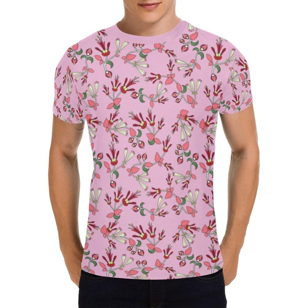 Strawberry Floral All Over Print T-Shirt for Men (USA Size) (Model T40) All Over Print T-Shirt for Men (T40) e-joyer 