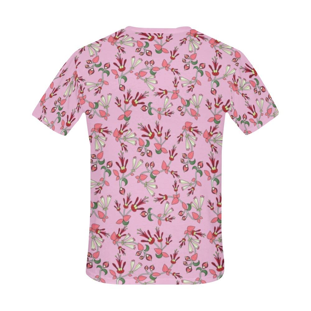 Strawberry Floral All Over Print T-Shirt for Men (USA Size) (Model T40) All Over Print T-Shirt for Men (T40) e-joyer 