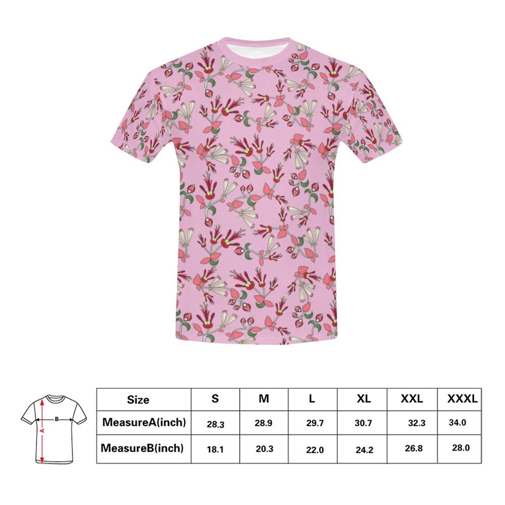 Strawberry Floral All Over Print T-Shirt for Men (USA Size) (Model T40) All Over Print T-Shirt for Men (T40) e-joyer 