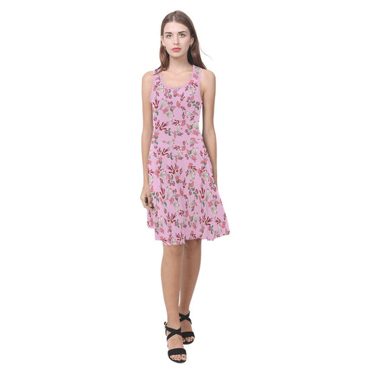 Strawberry Floral Atalanta Sundress (Model D04) Atalanta Sundress (D04) e-joyer 