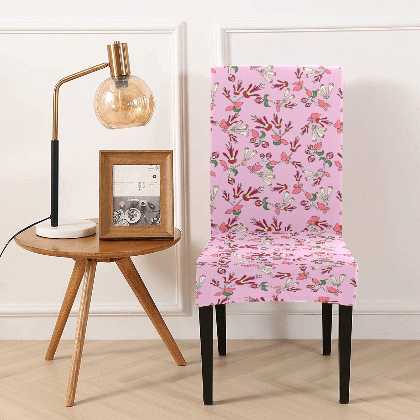 Strawberry Floral Chair Cover (Pack of 4) Chair Cover (Pack of 4) e-joyer 