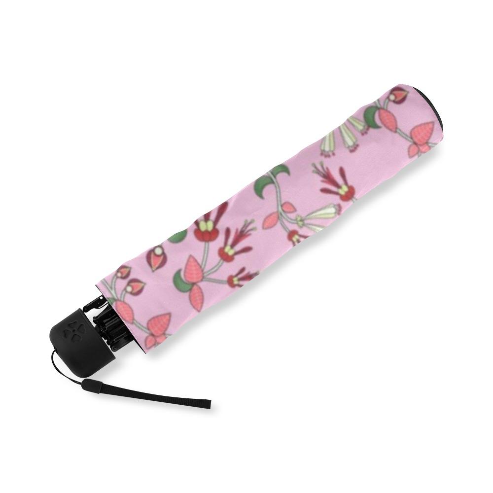 Strawberry Floral Foldable Umbrella (Model U01) Foldable Umbrella e-joyer 