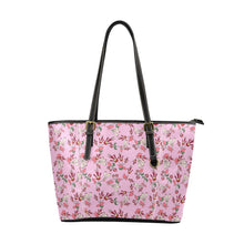 Load image into Gallery viewer, Strawberry Floral Leather Tote Bag/Large (Model 1640) Leather Tote Bag (1640) e-joyer 
