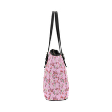 Load image into Gallery viewer, Strawberry Floral Leather Tote Bag/Large (Model 1640) Leather Tote Bag (1640) e-joyer 
