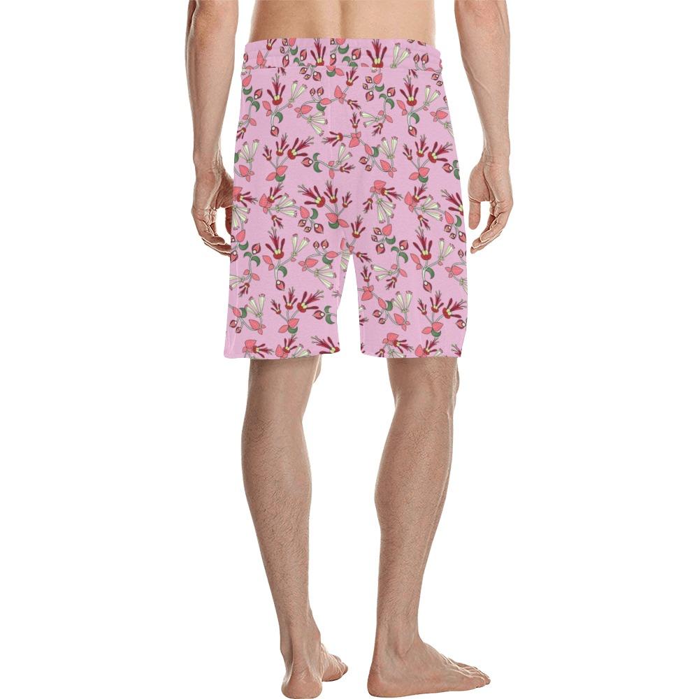 Strawberry Floral Men's All Over Print Casual Shorts (Model L23) Men's Casual Shorts (L23) e-joyer 