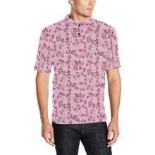 Load image into Gallery viewer, Strawberry Floral Men&#39;s All Over Print Polo Shirt (Model T55) Men&#39;s Polo Shirt (Model T55) e-joyer 
