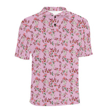 Load image into Gallery viewer, Strawberry Floral Men&#39;s All Over Print Polo Shirt (Model T55) Men&#39;s Polo Shirt (Model T55) e-joyer 
