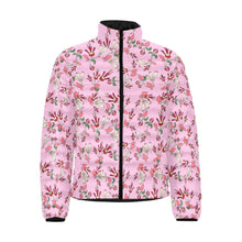 Load image into Gallery viewer, Strawberry Floral Men&#39;s Stand Collar Padded Jacket (Model H41) Men&#39;s Stand Collar Padded Jacket (H41) e-joyer 
