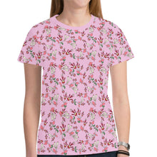 Load image into Gallery viewer, Strawberry Floral New All Over Print T-shirt for Women (Model T45) tshirt e-joyer 
