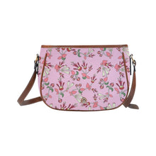 Load image into Gallery viewer, Strawberry Floral Saddle Bag/Large (Model 1649) Saddle Bag/Large e-joyer 
