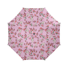 Load image into Gallery viewer, Strawberry Floral Semi-Automatic Foldable Umbrella (Model U05) Semi-Automatic Foldable Umbrella e-joyer 
