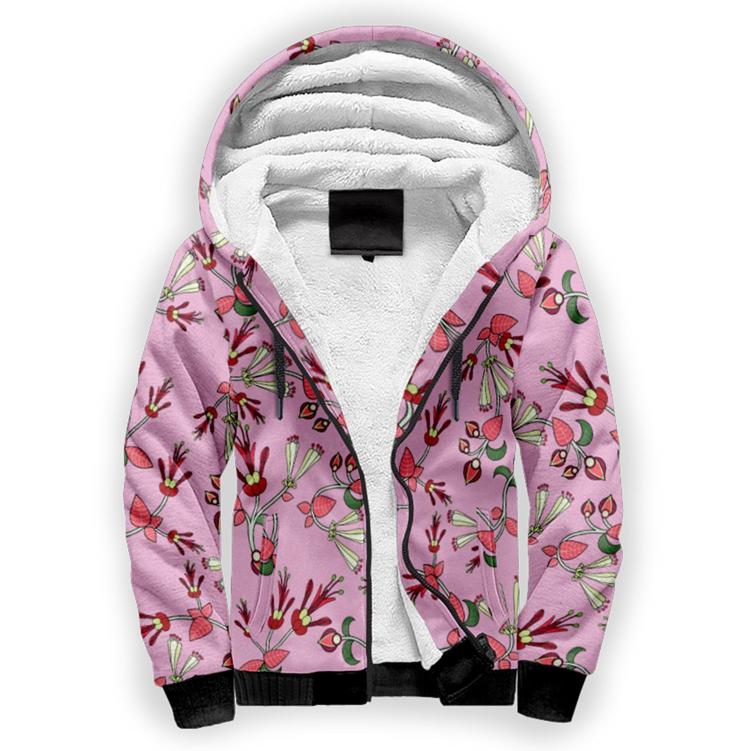 Strawberry Floral Sherpa Hoodie hoodie Herman 