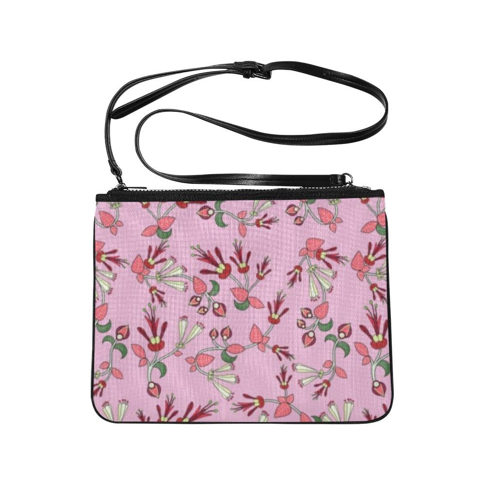 Strawberry Floral Slim Clutch Bag (Model 1668) Slim Clutch Bags (1668) e-joyer 