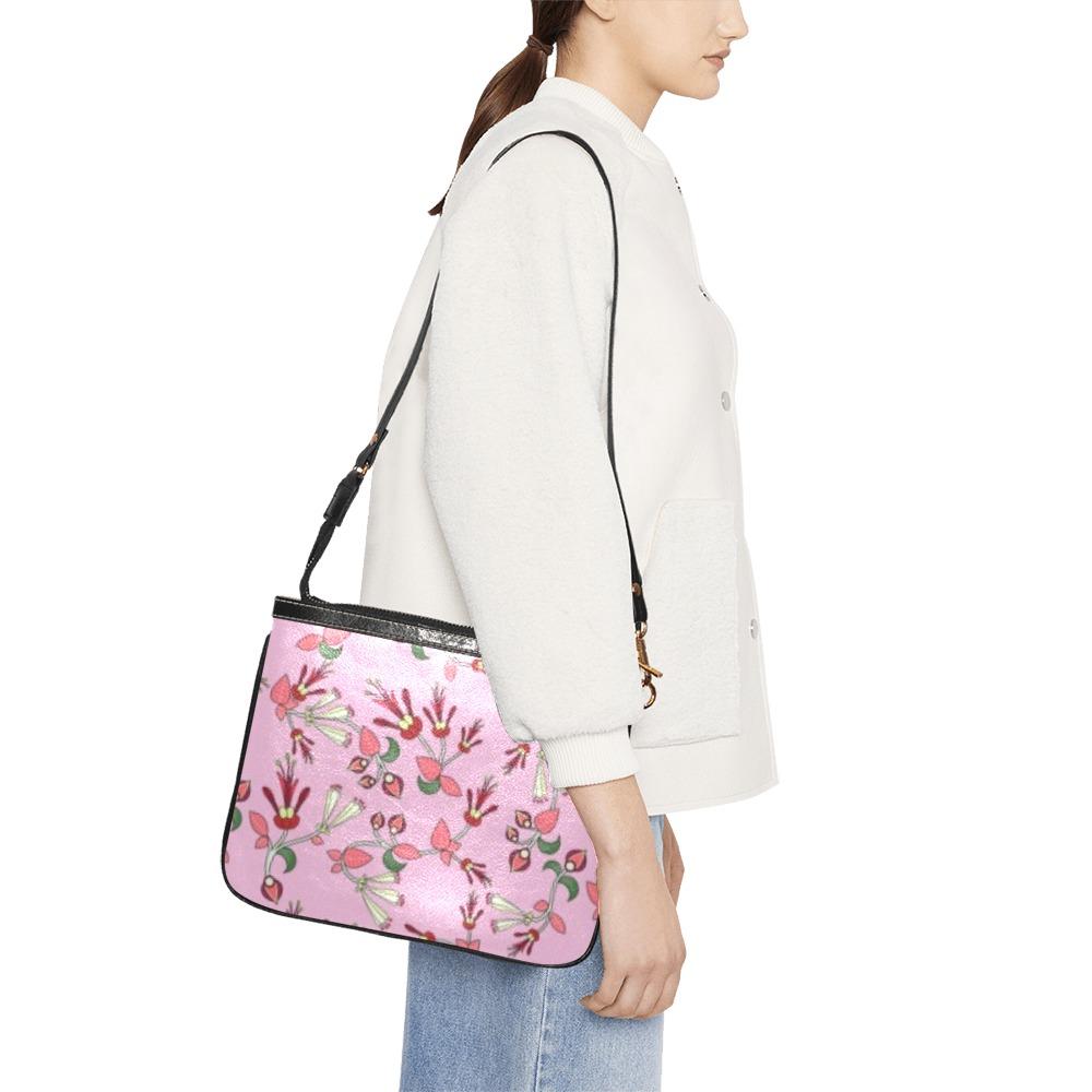 Strawberry Floral Small Shoulder Bag (Model 1710) Small Shoulder Bag (1710) e-joyer 