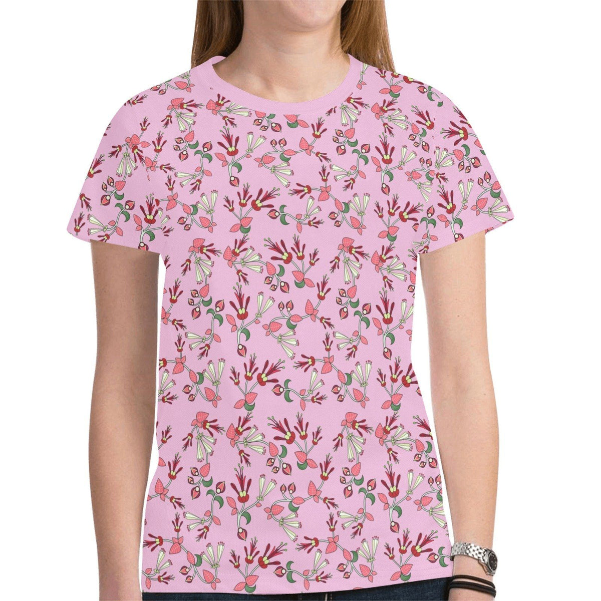 Strawberry Floral Tee – Women's T-Shirt by 49 Dzine