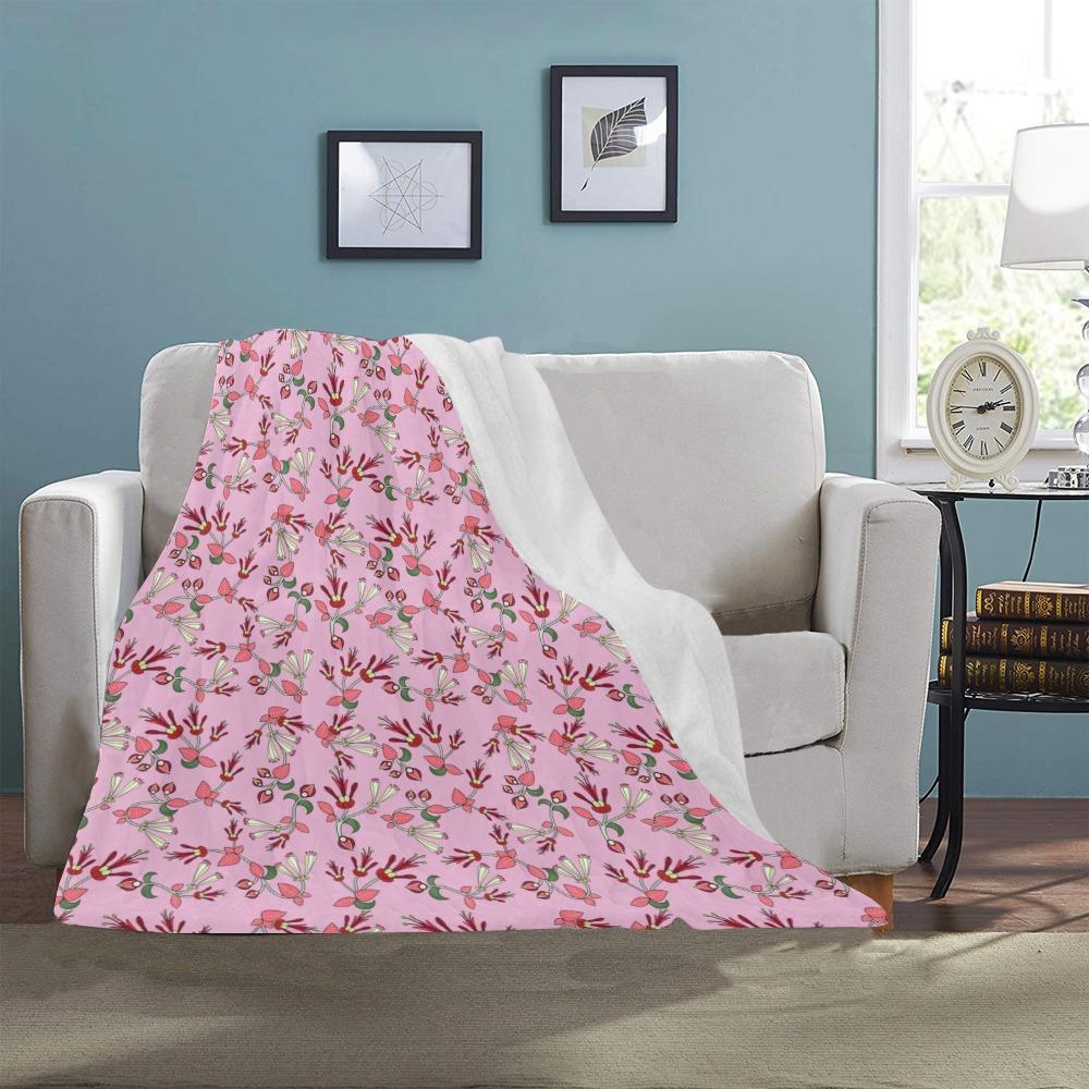 Strawberry Floral Ultra-Soft Micro Fleece Blanket 40"x50" Ultra-Soft Blanket 40''x50'' e-joyer 