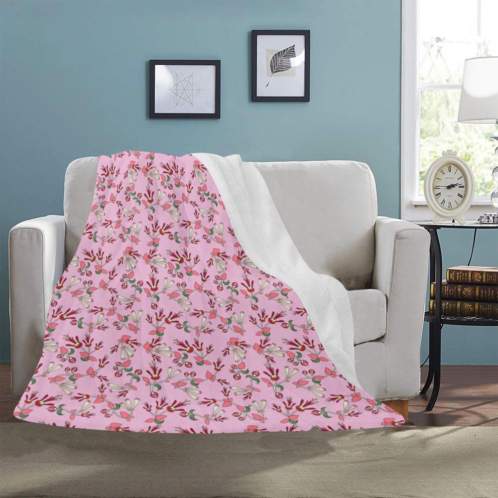 Strawberry Floral Ultra-Soft Micro Fleece Blanket 50"x60" Ultra-Soft Blanket 50''x60'' e-joyer 