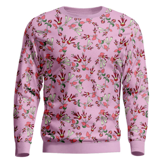 Strawberry Floral Unisex Crewneck Long Sleeve Top Herman 