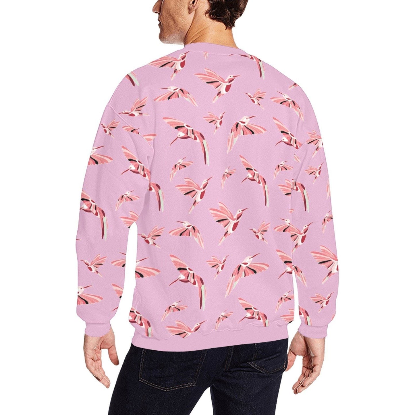 Strawberry Pink All Over Print Crewneck Sweatshirt for Men (Model H18) shirt e-joyer 