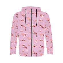 Load image into Gallery viewer, Strawberry Pink All Over Print Full Zip Hoodie for Men (Model H14) All Over Print Full Zip Hoodie for Men (H14) e-joyer 
