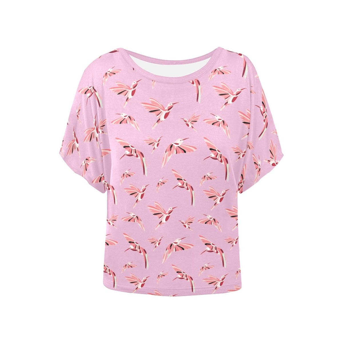 Strawberry Pink Batwing Blouse – Women's Top by 49 Dzine