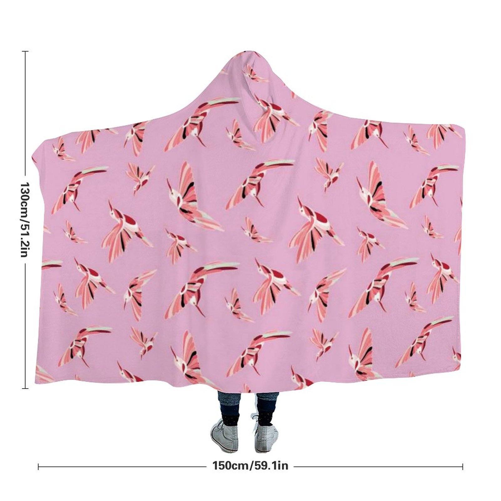 Strawberry Pink Hooded Blanket blanket 49 Dzine 