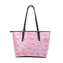 Load image into Gallery viewer, Strawberry Pink Leather Tote Bag/Large (Model 1640) Leather Tote Bag (1640) e-joyer 
