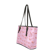 Load image into Gallery viewer, Strawberry Pink Leather Tote Bag/Large (Model 1640) Leather Tote Bag (1640) e-joyer 
