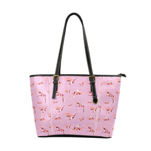 Load image into Gallery viewer, Strawberry Pink Leather Tote Bag/Large (Model 1640) Leather Tote Bag (1640) e-joyer 
