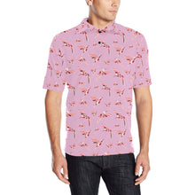 Load image into Gallery viewer, Strawberry Pink Men&#39;s All Over Print Polo Shirt (Model T55) Men&#39;s Polo Shirt (Model T55) e-joyer 
