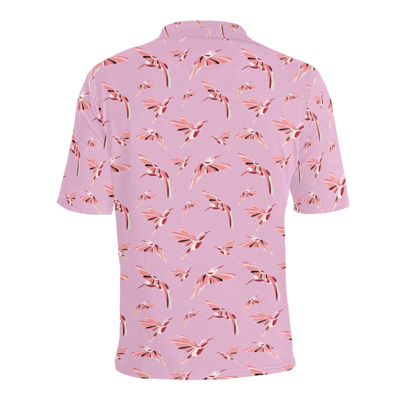 Strawberry Pink Men's All Over Print Polo Shirt (Model T55) Men's Polo Shirt (Model T55) e-joyer 