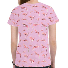 Load image into Gallery viewer, Strawberry Pink New All Over Print T-shirt for Women (Model T45) tshirt e-joyer 
