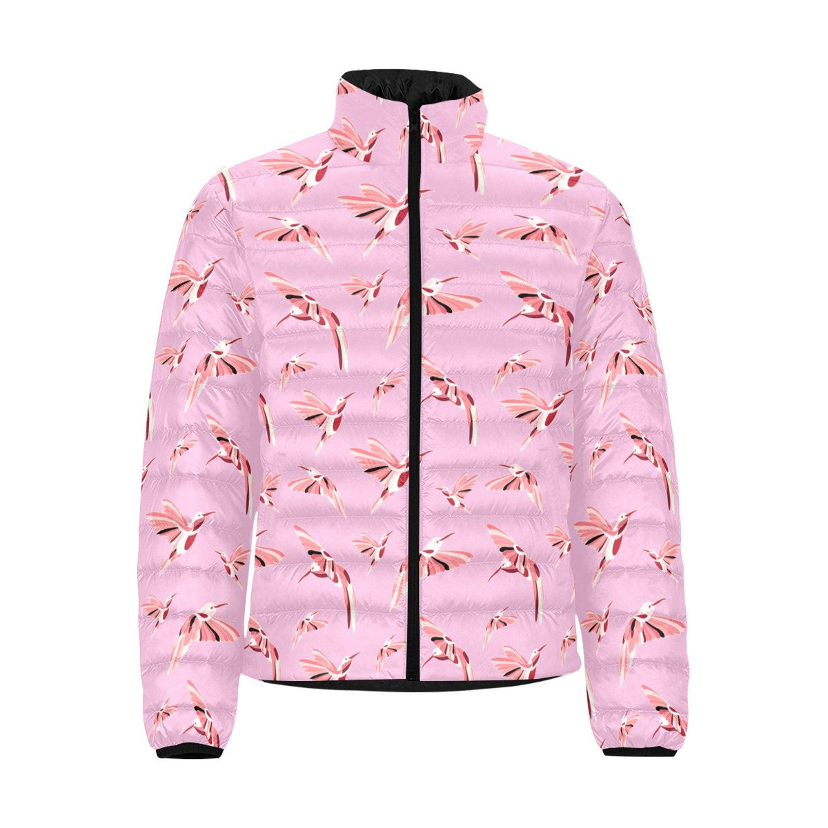 Strawberry Pink Padded Jacket by 49 Dzine