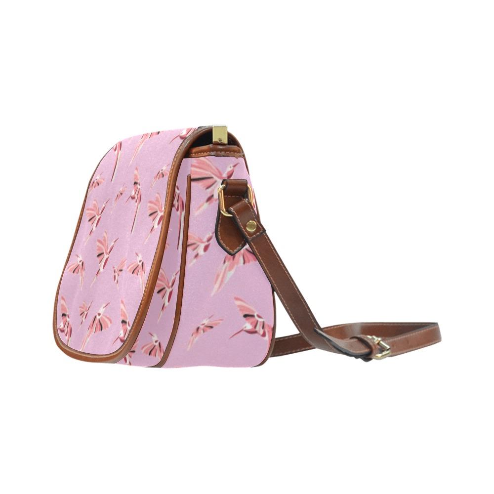 Strawberry Pink Saddle Bag/Small (Model 1649) Full Customization Saddle Bag/Small (Full Customization) e-joyer 